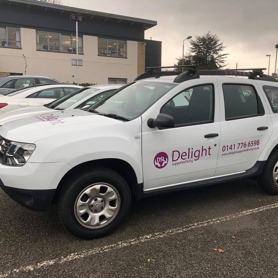 A Delight Supported Living car outside one of our offices